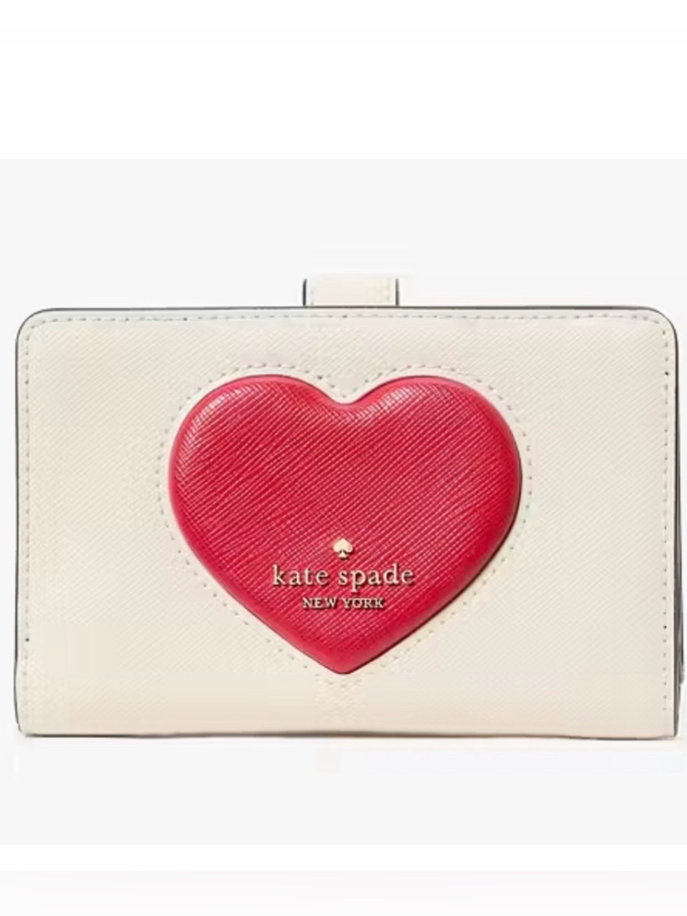 KATE SPADE ♠️ New York "Madison" ❤️PUFFY HEART❤️ MEDIUM BIFOLD WALLET 🌟NWT🌟